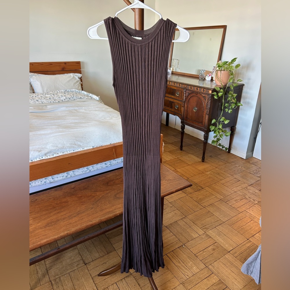 DISSH Chocolate Ribbed Knit Dress
